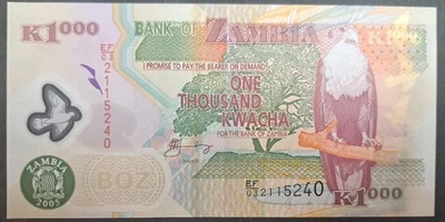 Zambia 1000 Kwacha P44d 2005, EF03-2115240. Foto 1 de 2