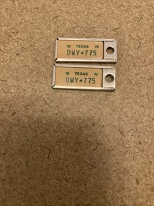 DAV Texas Tags 1972 Pair - Picture 1 of 2