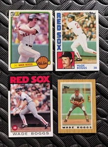 Wade Boggs 1983 Donruss 586 Rookie Card Lot - Bild 1 von 6