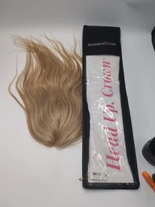 Hidden Crown Hair Topper Human Hair Blonde HN-CT #2412-NR 16in - Picture 1 of 8