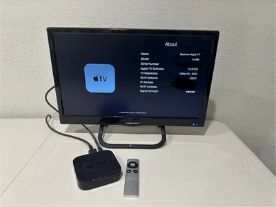 Apple TV. 64GB Media Streamer - Black, Wi-Fi Remote HDMI And Power Cord Tested - Image 1 of 4