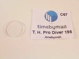 FOR TAG HEUER FITS PRO DIVER REPLACEMENT WATCH GLASS CRYSTAL 19.5mm X 2.5mm C67 - Picture 1 of 1