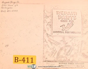 Buffalo Universal Ironworkers, manual de lista de piezas de reparación 1955 - Imagen 1 de 2