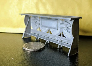 UK OO gauge Train station benches / bench booth - British Rail logo -PACK OF 2- - Picture 1 of 3
