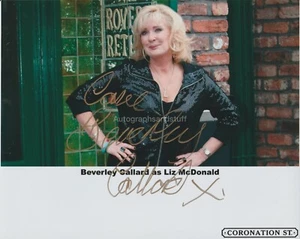 Foto 8x10 firmada a mano por Beverley Callard, autógrafo, Coronation Street (C) - Imagen 1 de 2