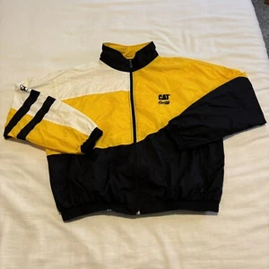 Vintage CAT NASCAR Ward Burton Racing Jacket Size XXL Holloway Windbreaker READ - Picture 1 of 9