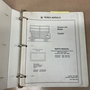 Terex TS30RT PIEZAS MANUAL LIBRO CATÁLOGO TIJERA ELEVADOR TERRENO ÁSPERO pn 12261-254 - Imagen 1 de 4
