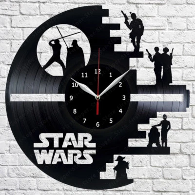 Reloj de Pared Disco Vinilo Star Wars Arte Decoración Hogar Original Regalo Hecho a Mano 12"" 83 Foto 1 de 4