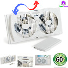 Holmes Dual Blade Twin Window Fan With Reversible Air Flow Control Quiet Mode