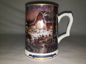 Terry Redlin Weihnachtstasse Tasse 1997 Trimming the Tree signiert nummeriert in Box - Bild 1 von 6