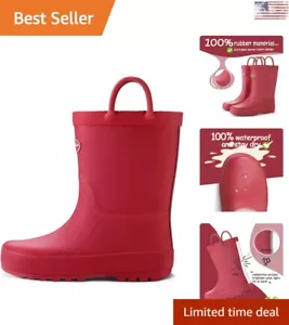 Kids Rain Boots - Premium Rubber Sole, 100% Rubber, Removable Insole - Picture 1 of 9