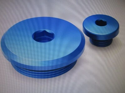 Plugues de motor de tarugo azul Yamaha YZ250F YZ250FX YZ450FX 2018-2023 - Imagem 1 de 4