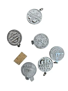Collection of Silver S.P.E.B.S.Q.S.A Barber Shop Society Charm Pendants - Picture 1 of 1