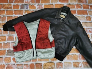 Redskins Aviator Pilot G1 Leather Jacket + Vest Territory Air Size XL Tip Top - Picture 1 of 10