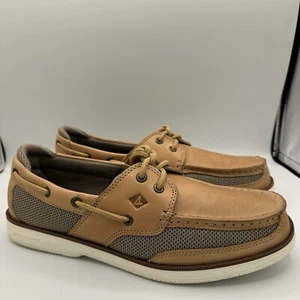 NUEVO Sperry Top Sider Para hombres Talla 9.5 M Surveyor 2 Ojos Barco Zapatos Cuero 22066 - Imagen 1 de 7