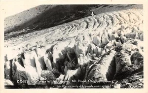 H91/ Mt Hood Oregon RPPC Postkarte um 1940 Eliot Gletscher Spalte 100 - Bild 1 von 4