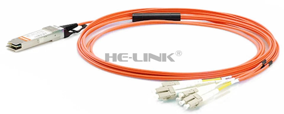 1m F10-QSFP-8LC-AOC1M Extreme Networks Compatible 40G QSFP+ to 4 Duplex LC AOC - image 1 of 1