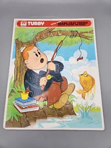 Puzzle quadro vassoio cornice pesca Whitman Tubby vintage. 1973 - Foto 1 di 6