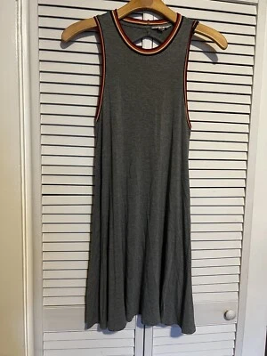 AMERICAN EAGLE Women’s Size Medium Long Dress Dot Cut Out Back Skater Stretch - Image 1 of 4