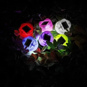 6 Color Outdoor Solar Powered LED Tulip Flower Lights Garden Lawn Decor Lamp - Picture 1 of 12