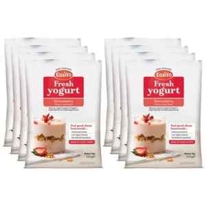 EasiYo Strawberry Yoghurt 8 Pack Each Sachet Pack Makes 1KG Yogurt | easyyo - Picture 1 of 3