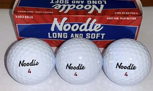 Noodle Long And Soft Das Original 1 Packung mit 3 Golfbällen weiß ~ Neu geöffnete Verpackung - Bild 1 von 5