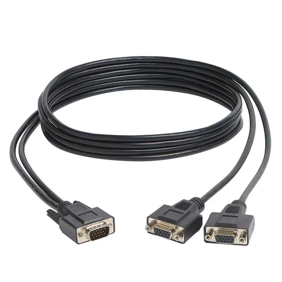 TRIPP LITE P516-006-HR High Resolution VGA Monitor Y Splitter Cable HD15 to 2x - Image 1 of 1
