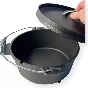Gusseisen 3 Liter Dutch Oven vorgewürzter Kochtopf - Bild 1 von 7