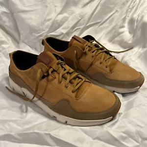 Clarks Herren Sneaker Schuh braun hellbraun weiß trigenischer Komfort Gr. 13 M Running Memory - Bild 1 von 16