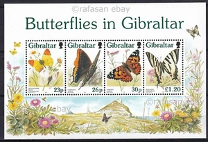 Gibraltar 1997 Yvert S/S #26 Fauna Insects Butterflies MNH VF - Picture 1 of 1