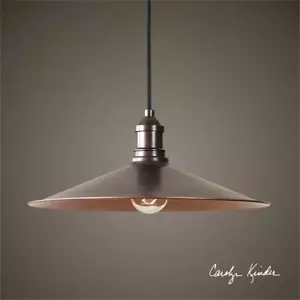 Uttermost Barnstead 1-Light Transitional Metal Pendant in Copper - Picture 1 of 3