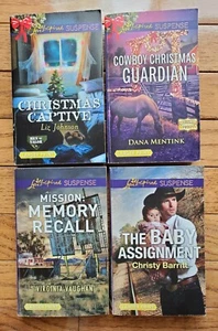 Harlequin Love Inspired Suspense Lot of 4 PBs Oct/Nov 2017 Jan 2018 LARGER PRINT - Foto 1 di 13