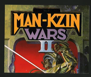 Póster de tienda promocional Man-Kzin Wars II Larry Niven libros ciencia ficción 1989 - Imagen 1 de 6