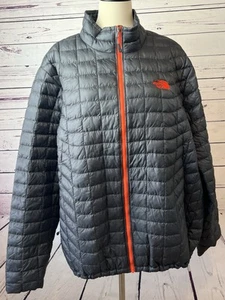 The North Face Thermoball Puffer Jacket 2X Quilted Coat XXL Mens Packable Gray - Picture 1 of 11