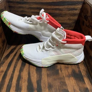 Adidas Basketball Dame 5 J Sz 6Y Damian Lillard Hoops White GS ALL SKATE BB8060 - Picture 1 of 8