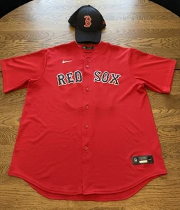 Red Sox Andrew Benintendi - Nike Jersey XL / New Era 39Thirty Cap M/L Combo - Picture 1 of 8
