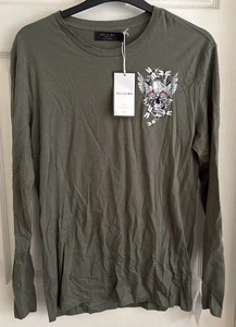 Religion London Men’s Large Long Sleeve Khaki T-shirt BNWT RRP £42 - Picture 1 of 7