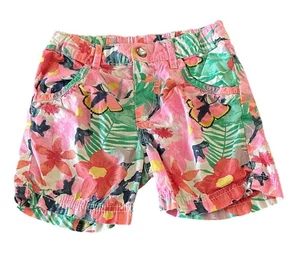 H&M Girls Floral Print Cotton Shorts Elastic Waist size 3-4 - Picture 1 of 5