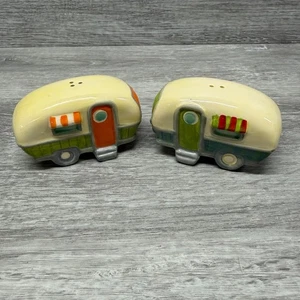 Retro RV Camper Set Salt and Pepper Shakers Ceramic - Picture 1 of 6