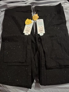NWT Cat and Jack glitter sparkly black pants XXL 18 Leggings 2 For $4 - Picture 1 of 3