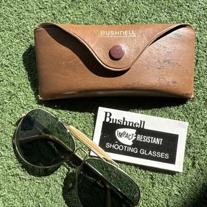 Bushnell Japan Vintage Pilotensonnenbrille Schießen goldenes Gestell graue rauchfarbene Gläser 755 - Bild 1 von 6