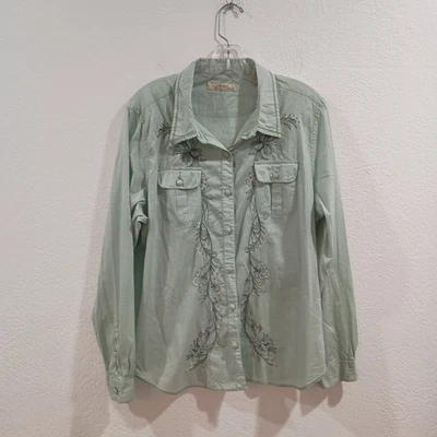 Camisa bordada manga larga Natural Reflections, talla XL Foto 1 de 4