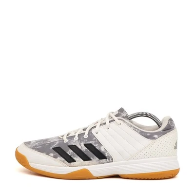 adidas Herren Indoorschuhe Sportschuhe weiß/grau/schwarz Hallenschuhe EU 43 1/3 - Bild 1 von 4