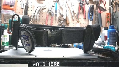 Tru Spec Deluxe Duty Gear Belt 2" w/ Handcuffs, Flashlight Pouch, & Badge Clip - Image 1 of 4