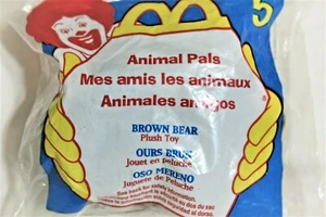 MCDONALDS ANIMAL PALS #5 1997 BROWN BEAR NEW IN PACKAGE - Picture 1 of 5