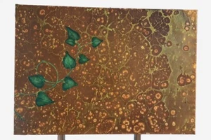 Abstract Acrylic On Canvas "Ivy" Signed N Mc 42.5cm X 59.5cm - Picture 1 of 3