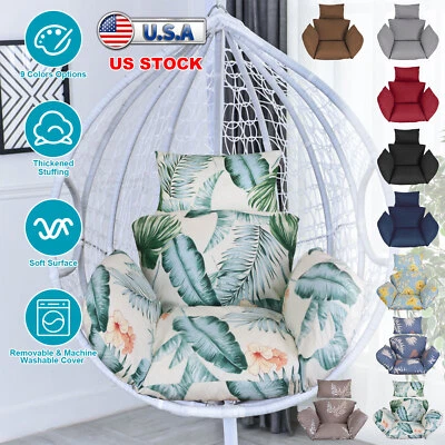 NEWHOME Egg Chair Cushion Hanging Basket Seat Cushion Thicken Soft Egg Swing Chair Pad