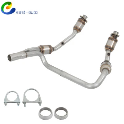 Y-Pipe Front Exhaust Catalytic Converter For Jeep Wrangler JK 3.8L 2007-2009 - Image 1 of 4