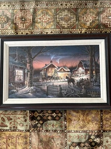 Terry Redlin Framed Master Edition Canvas: Timing The Tree. LIMITED 88/1950 - Picture 1 of 8
