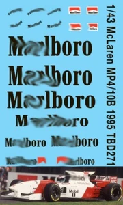 1/43 Decals für McLaren MP4/10B 1995 TBD271 - Bild 1 von 1